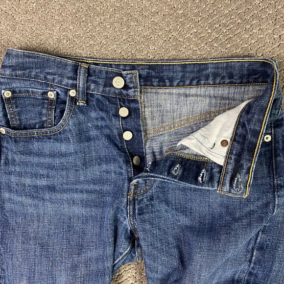 Levi's 501 Jeans Men's 29 x 30 Measures 28 x 28.5 Blue Button Fly Red Tab 0422 - Picture 3 of 14